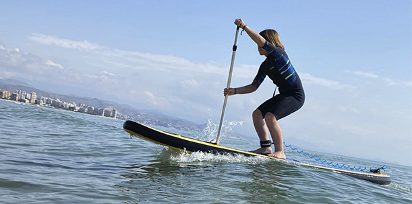 paddleboarding